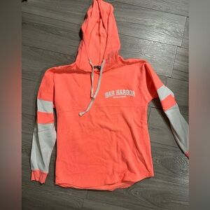 Bar Harbor Bright Pink and White Hoodie